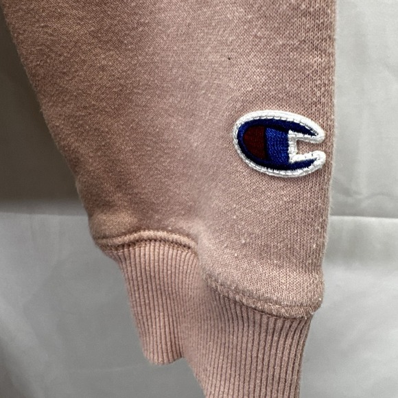 Champion Girls Rose Pink Long Sleeve Graphic Logo Hoodie Size Large - Picture 3 of 8
